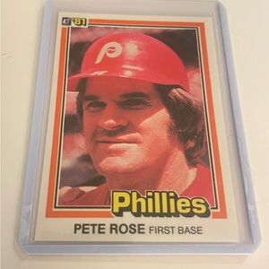 Pete Rose Phillies Baseball Card